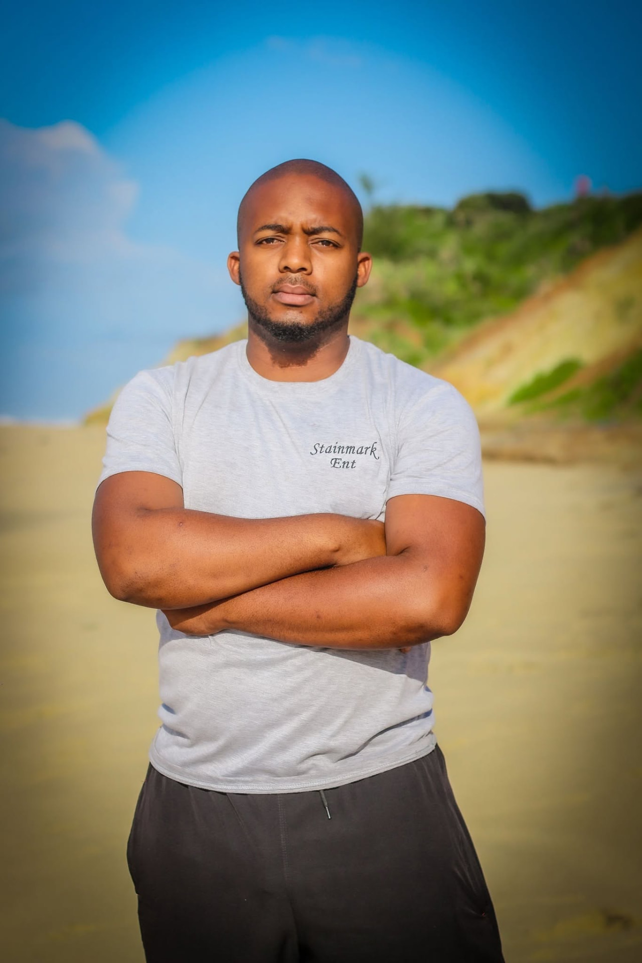 Sphesihle Thobekani Ndlela, founder of Stainmark Media, photographed on the KwaZulu-Natal coast